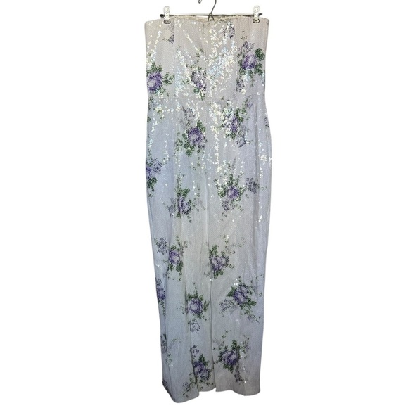 Tanner Fletcher Marilyn Floral Sequin Strapless Dress Shopbop - Picture 8 of 11